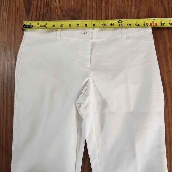 The Limited Drew Fit White Chinos Straight Leg Low Rise Pants Cotton 4L Vintage - Picture 9 of 12